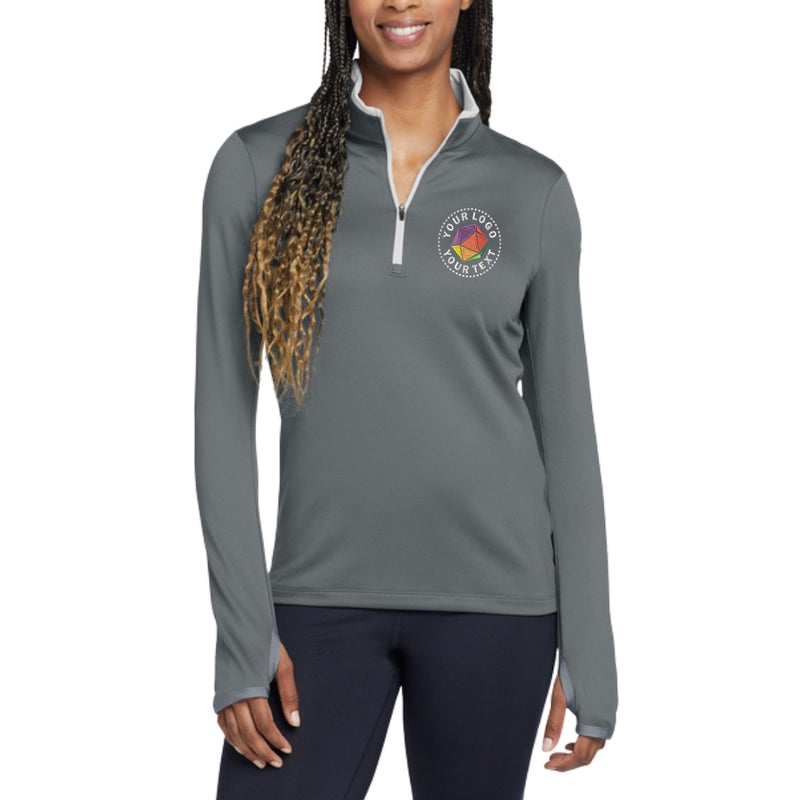 Custom Embroidered Nike Women's Dri-FIT Stretch 1/2-Zip Cover-Up - 779796