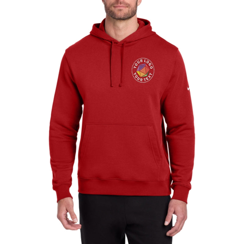 Custom Embroidered Nike Club Fleece Sleeve Swoosh Pullover Hoodie - NKDR1499