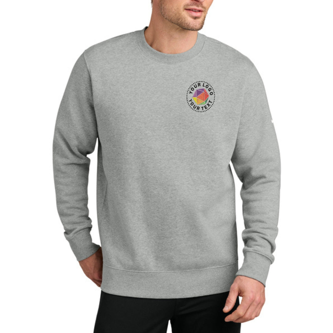 Custom Embroidered Nike Club Fleece Sleeve Swoosh Crew - NKFD9863