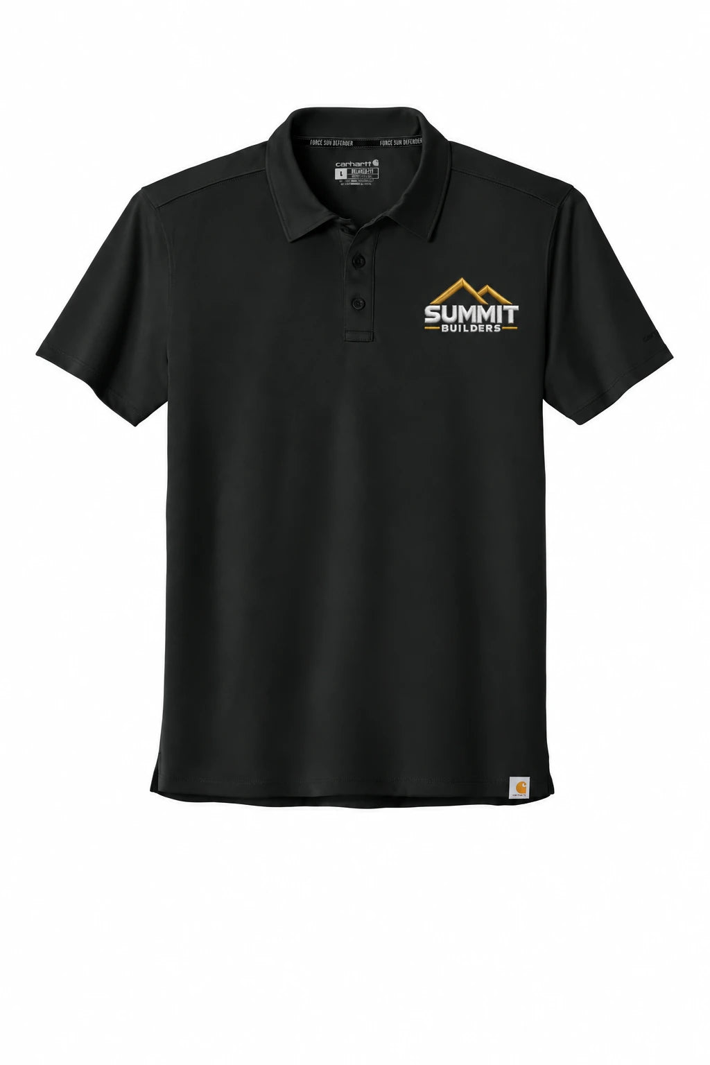 Black performance polo