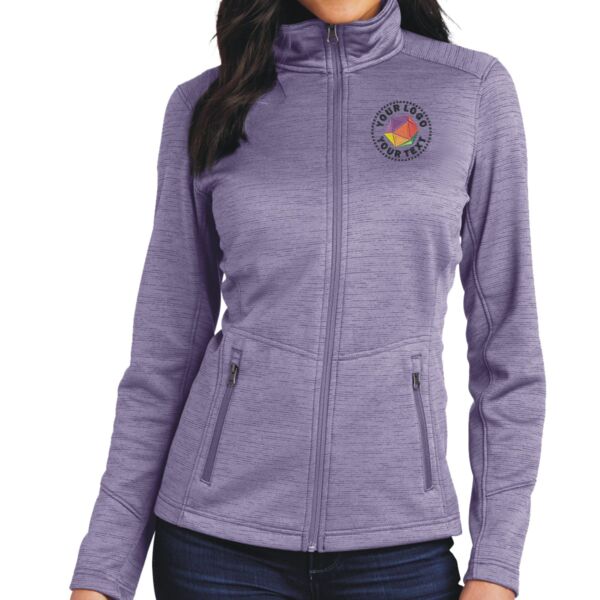 Ladies Digi Stripe Fleece Jacket Thumbnail