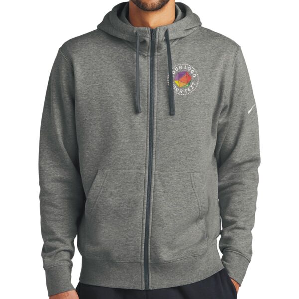 Club Fleece Sleeve Swoosh Full Zip Hoodie Thumbnail