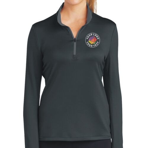 Ladies Dri FIT Stretch 1/2 Zip Cover Up Thumbnail