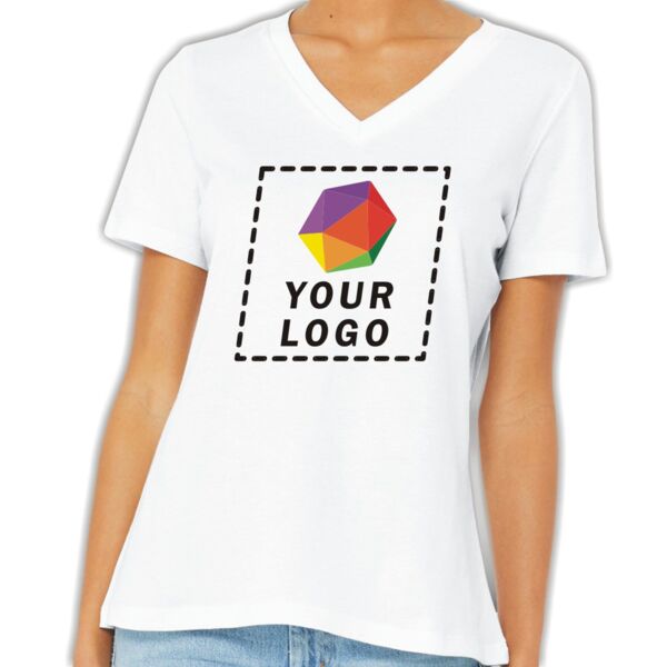 Women's Relaxed Jersey Short Sleeve V Neck Tee Thumbnail