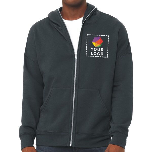 Unisex Full-Zip Fleece with Zippered Hood Thumbnail