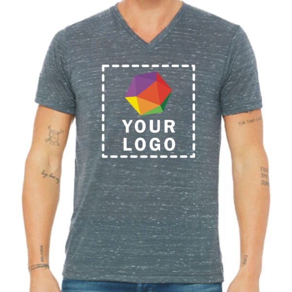 Unisex Textured Jersey V-Neck T-Shirt Thumbnail