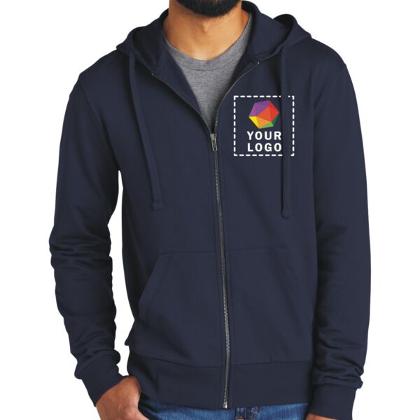 Unisex Organic French Terry Full Zip Hoodie Thumbnail