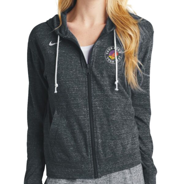 Ladies Gym Vintage Full Zip Hoodie Thumbnail