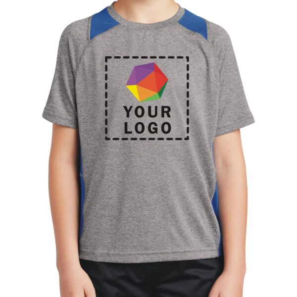 Youth Heather Colorblock Contender Tee Thumbnail