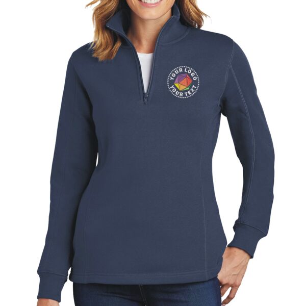 Ladies 1/4 Zip Sweatshirt Thumbnail