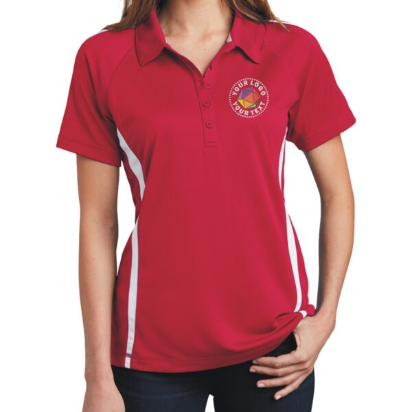 Ladies PosiCharge ® Micro Mesh Colorblock Polo Thumbnail