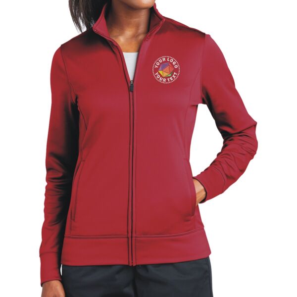 Ladies Sport Wick ® Fleece Full Zip Jacket Thumbnail