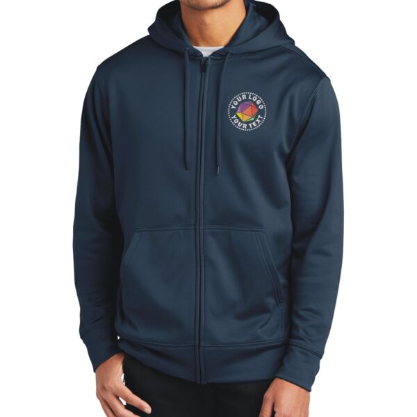 Sport Wick ® Fleece Full Zip Hooded Jacket Thumbnail