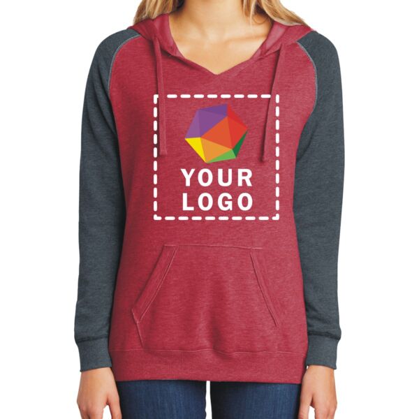 Women's Lightweight Fleece Raglan Hoodie Thumbnail
