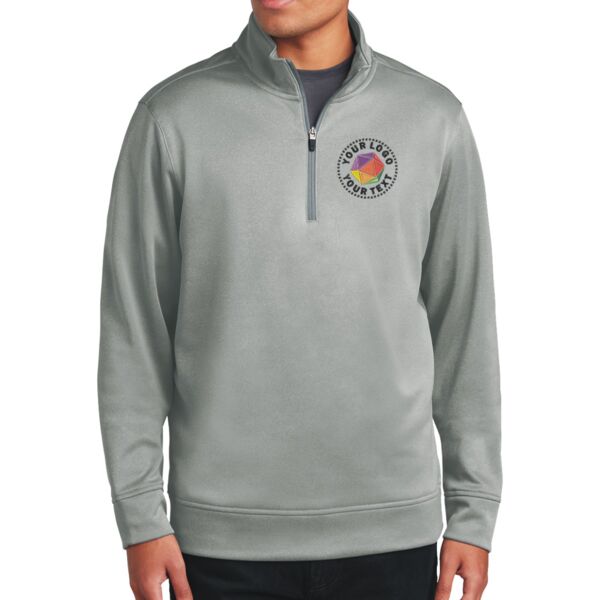 PosiCharge ® Sport Wick ® Heather Fleece 1/4 Zip Pullover Thumbnail