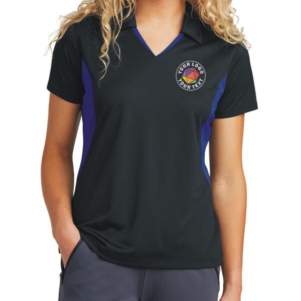Ladies Side Blocked Micropique Sport Wick ® Polo Thumbnail