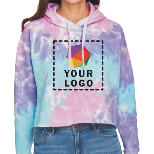 Ladies' Cropped Hooded Sweatshirt Thumbnail
