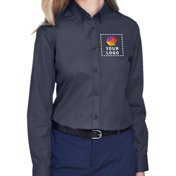 Ladies' Operate Long-Sleeve Twill Shirt Thumbnail