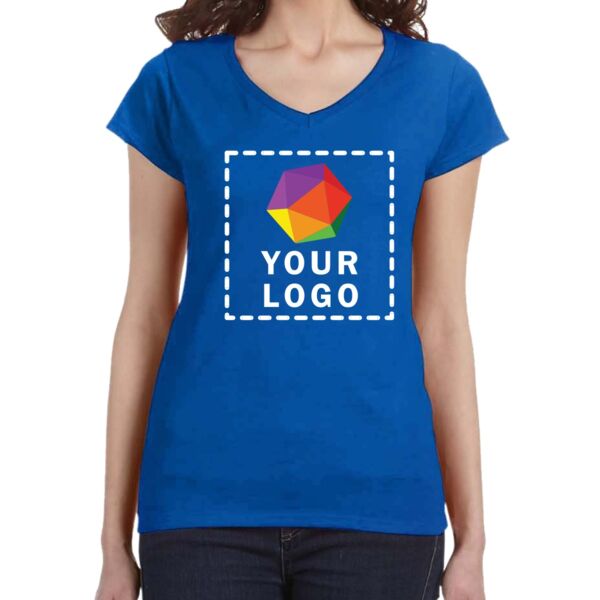 Ladies' SoftStyle® Fitted V-Neck T-Shirt Thumbnail