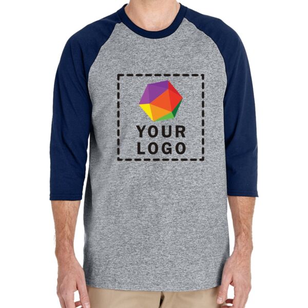 Adult Heavy Cotton™ 3/4-Raglan Sleeve T-Shirt Thumbnail