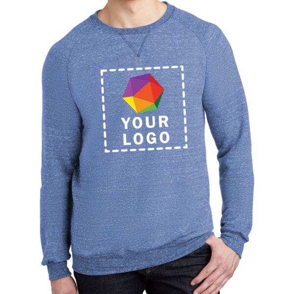 Snow Heather French Terry Raglan Crew Thumbnail