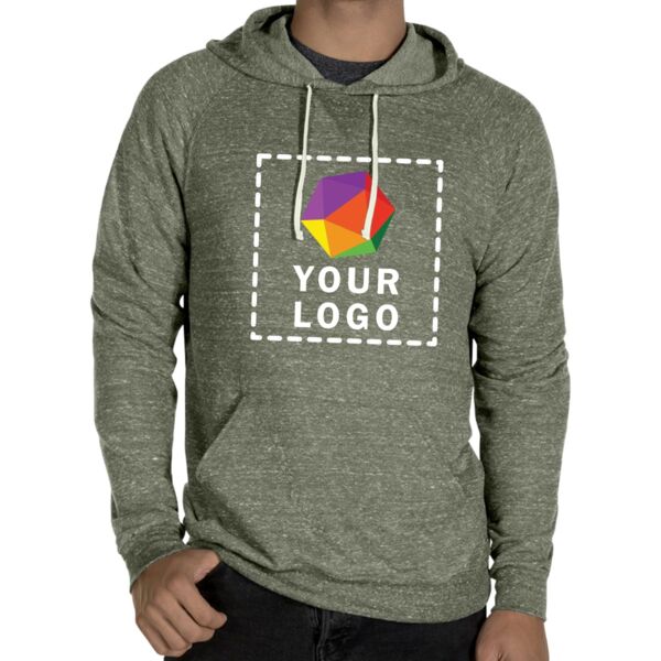 Adult Snow Heather Raglan Hooded Sweatshirt Thumbnail