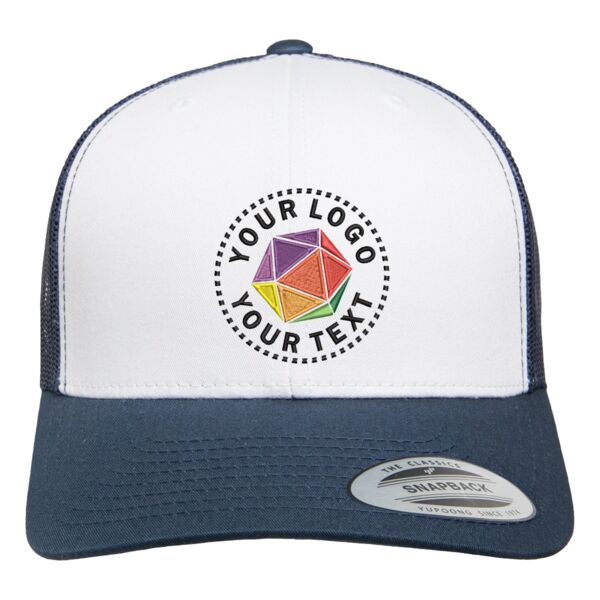 Adult Classic Trucker with White Front Panel Cap Thumbnail