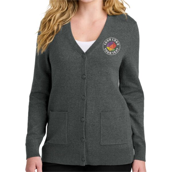 Women's Easy Care Button Up Cardigan Sweater Thumbnail