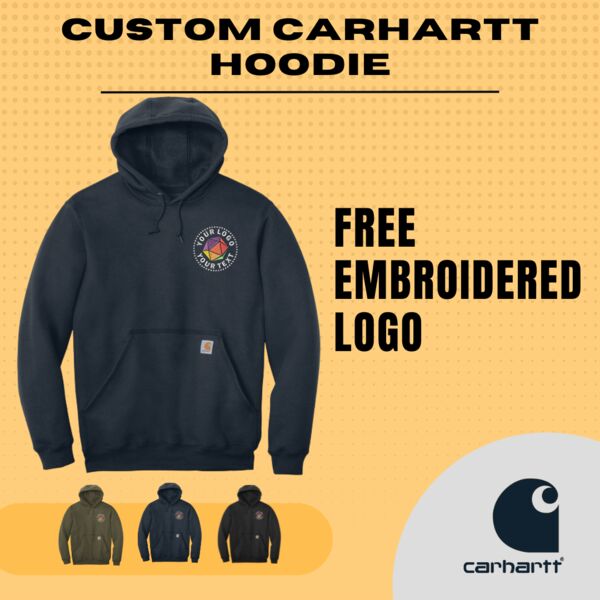 Custom Carhartt Hoodie Free Embroidered Logo Thumbnail