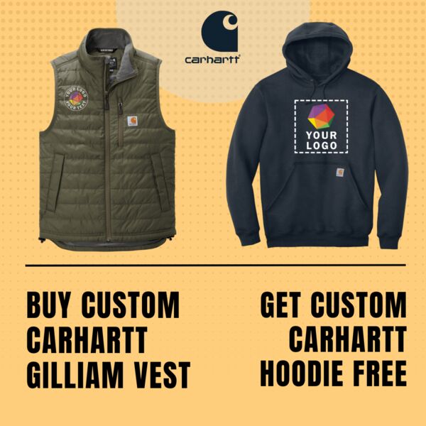 Buy 1 Custom Carhartt Gilliam Vest Get 1 Custom Carhartt Hoodie Free Thumbnail