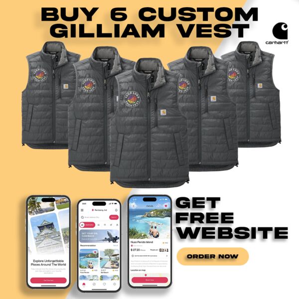 Buy 6 Custom Carhartt Gilliam Vest Get Free Website Thumbnail