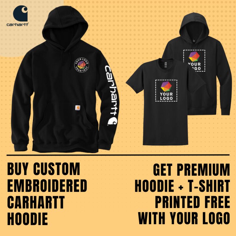 Buy Custom Embroidered Carhartt & Get Premium Hoodie + T-Shirt Printed Free With Your Logo Thumbnail